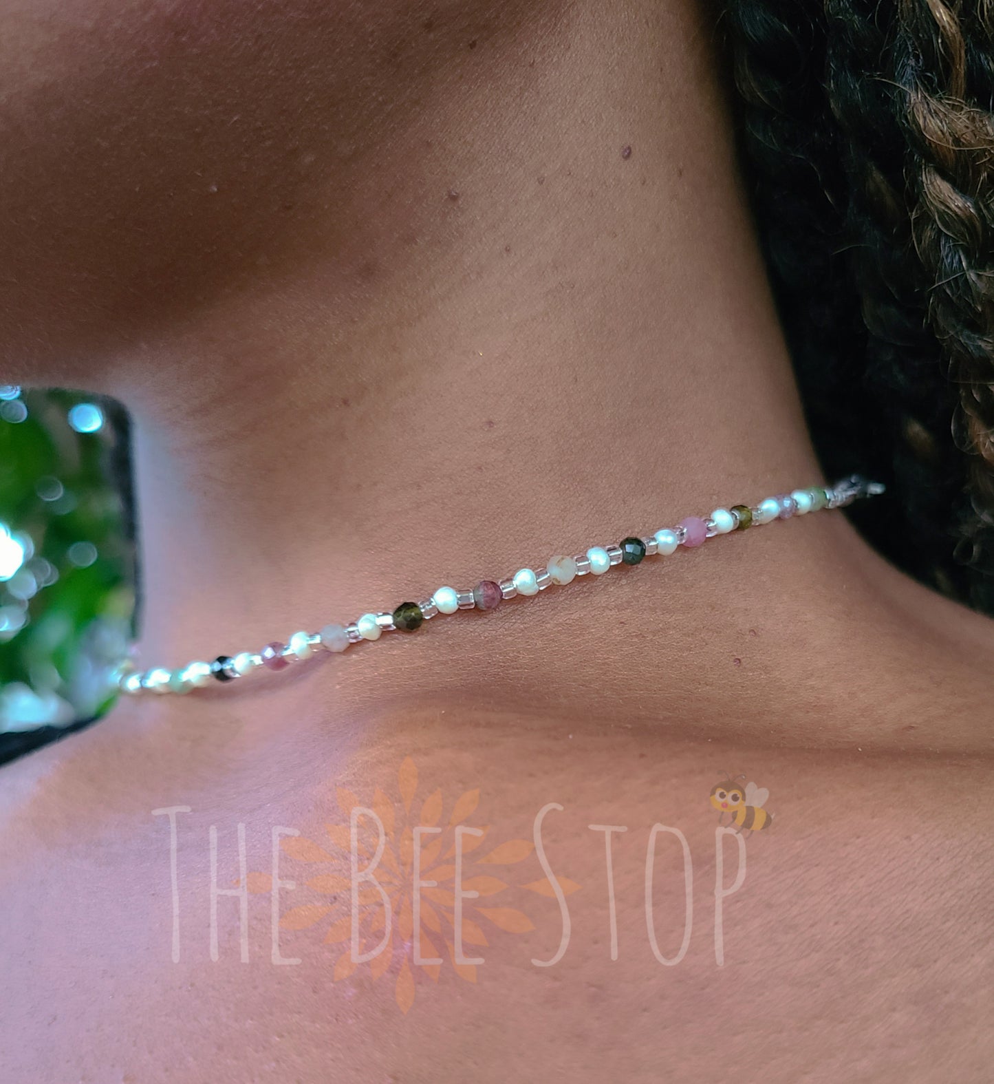 Tourmaline + Pearl 》Necklace