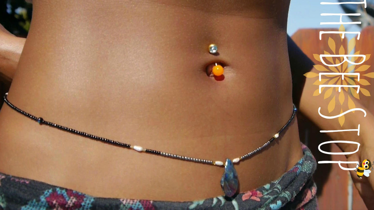 Midnight Pearls 》Waist Beads