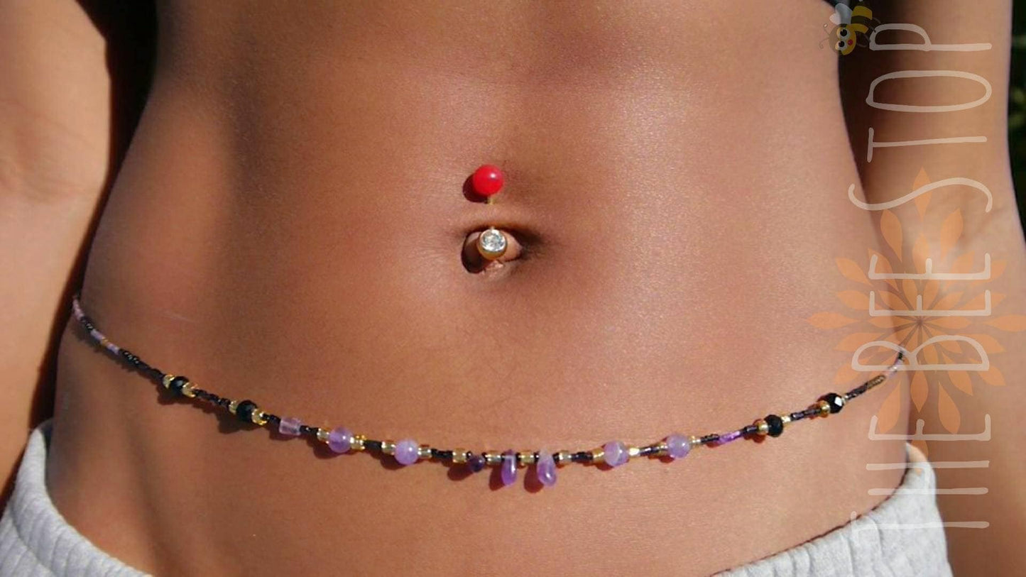 Purple After Dark 》Waist Beads