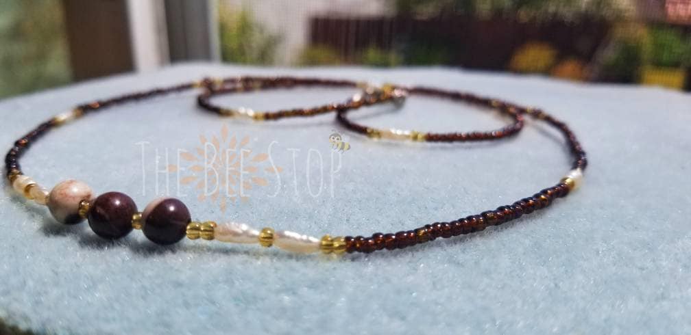 Coffee n' Pearls 》Waist Beads