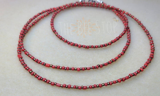 Bronze n' Red 》Waist Beads